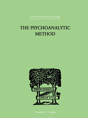 cover image of The Psychoanalytic Method